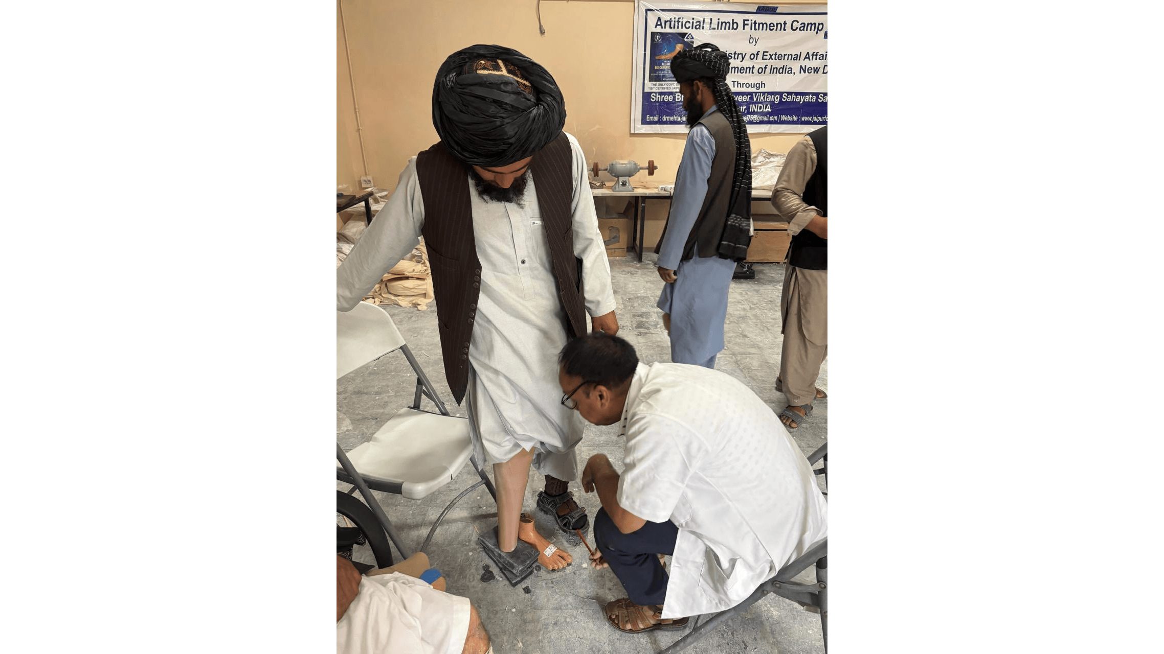 highlighting the hands-on care and expertise involved in each fitting