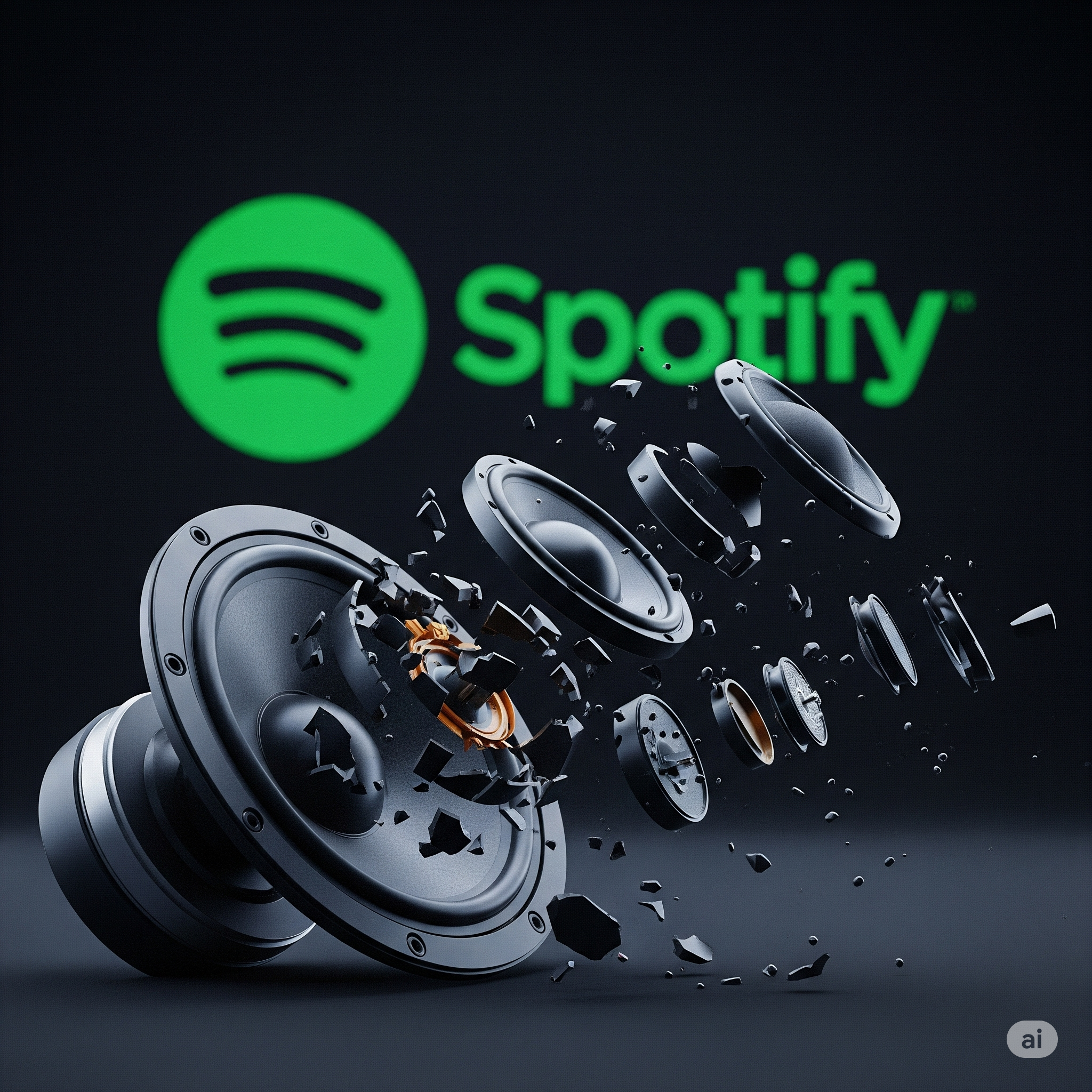 Symbolization of broken music.