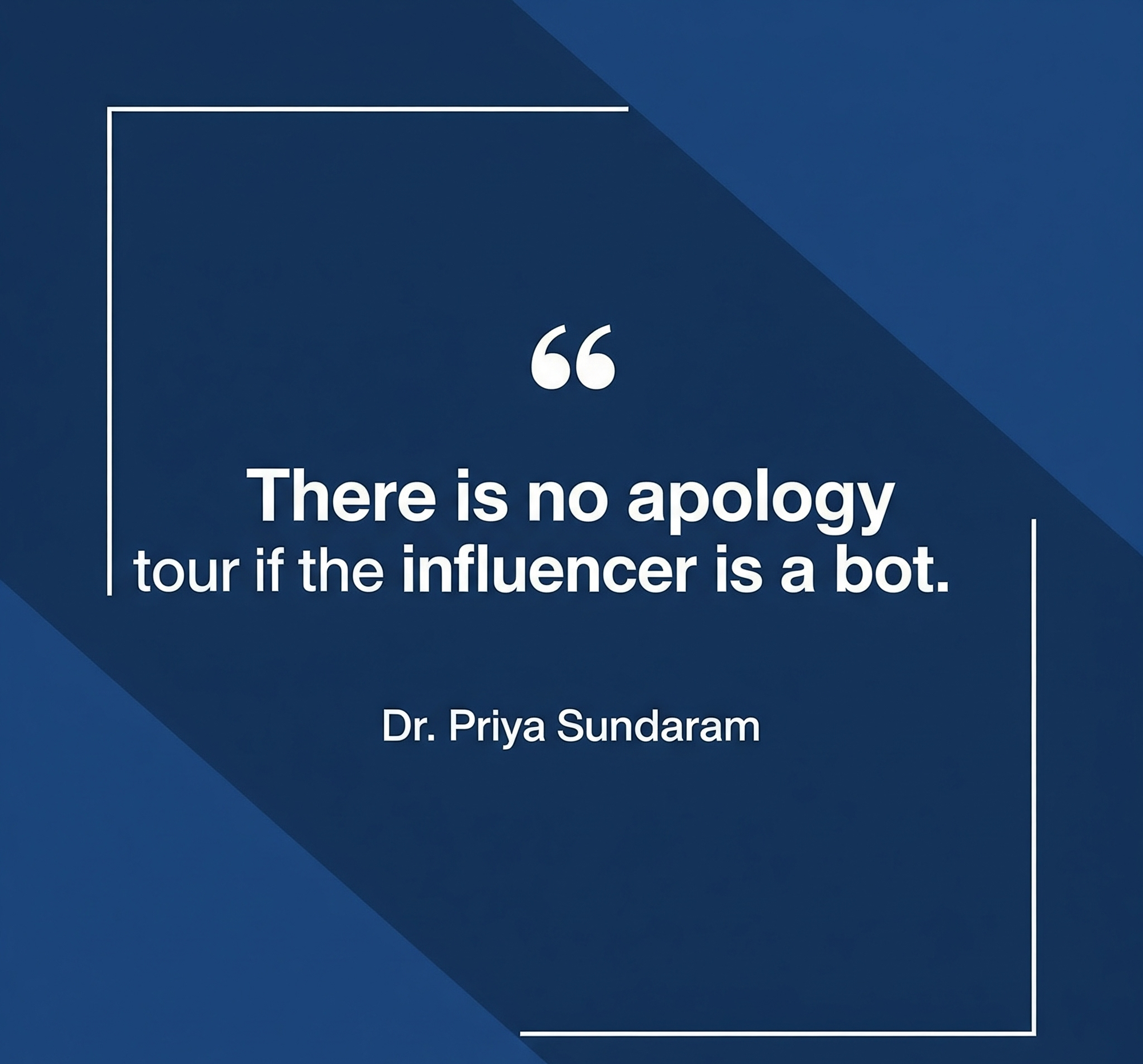 AI ethics quote on accountability in influencer culture