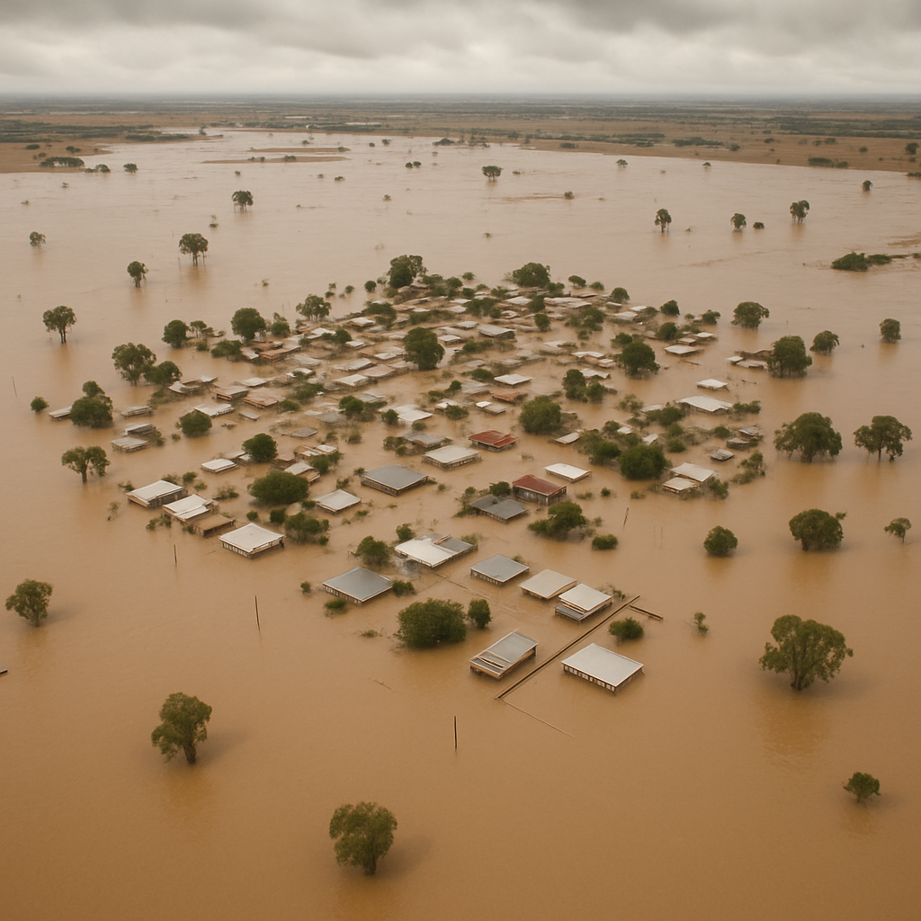 Entire towns cut off as relentless floodwaters force evacuations across states