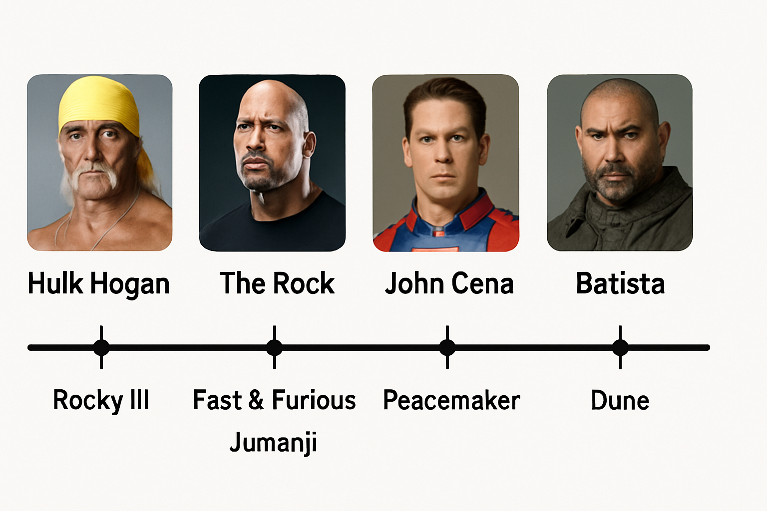 Wrestlers built the blueprint for athletes breaking into Hollywood