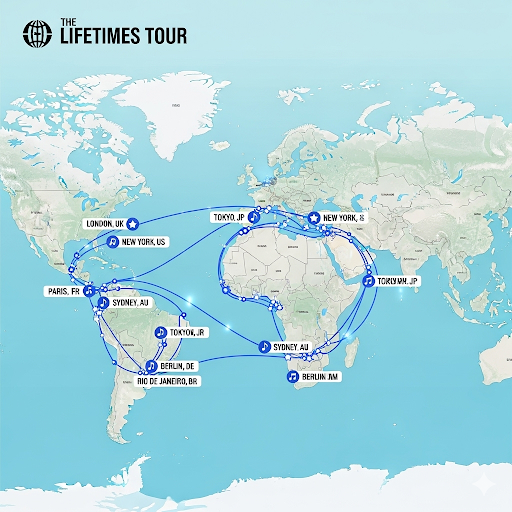 The Lifetimes Tour global itinerary