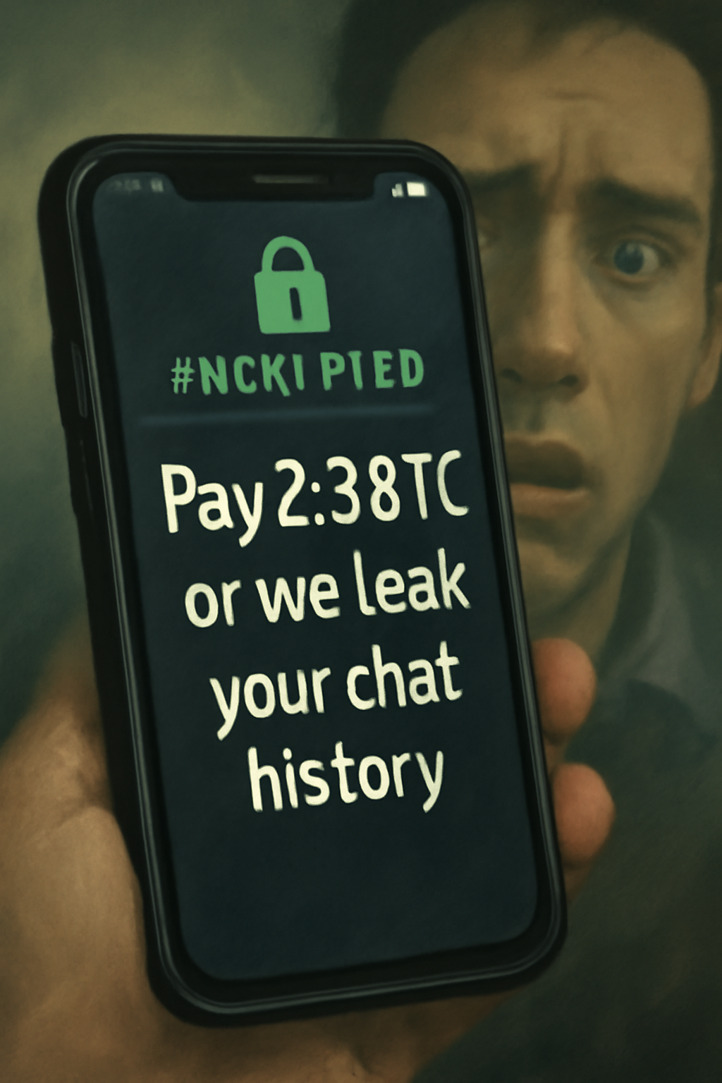 “Modern digital extortion threat on a smartphone.”