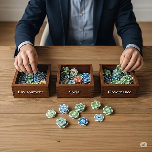  Environment, Social, and Governance (ESG), visually representing the core principles of ESG investing.