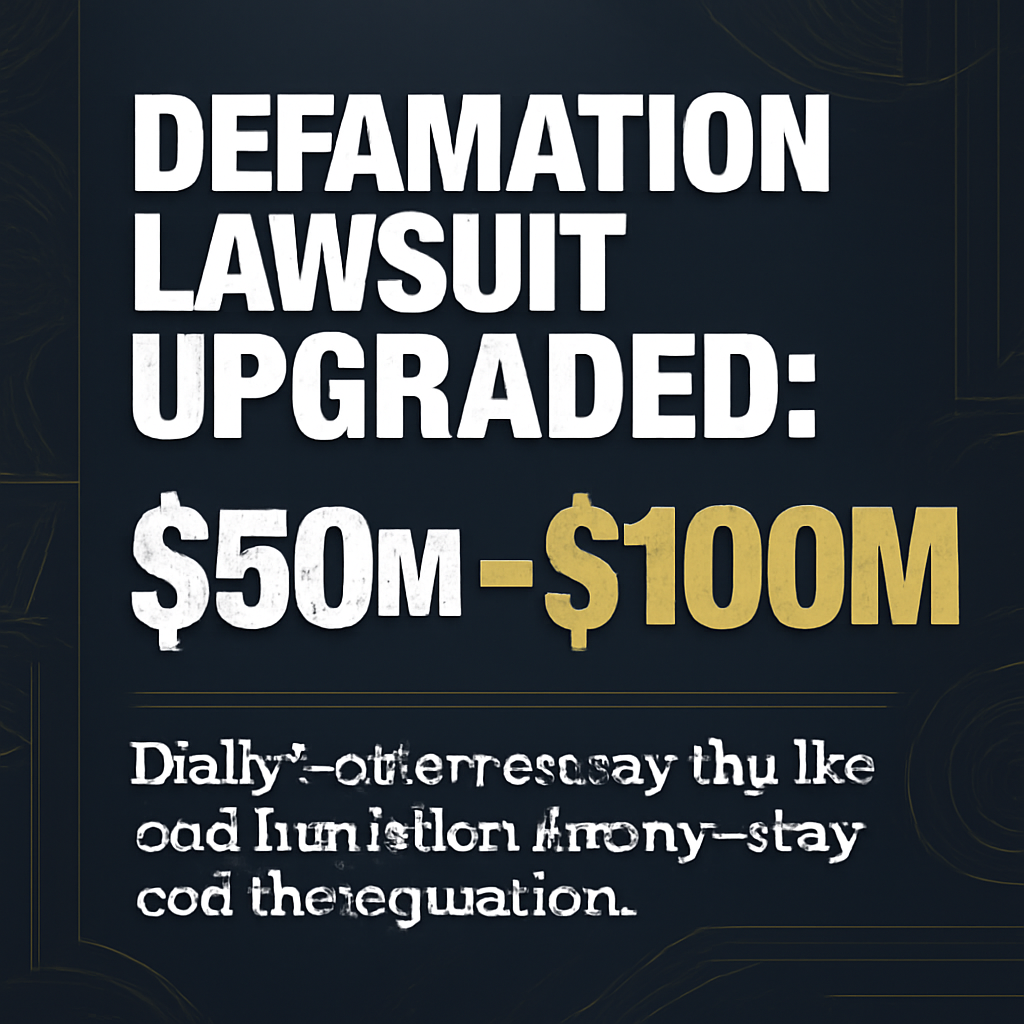 Defamation Lawsuit Upgraded