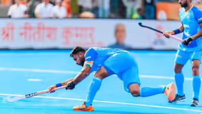 Indian men’s hockey captain Harmanpreet Singh in action during a match.