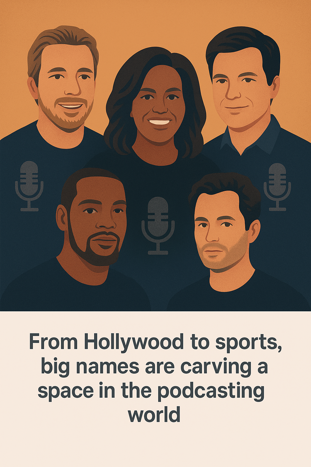 From Hollywood to sports, big names are carving a space in the podcasting world.