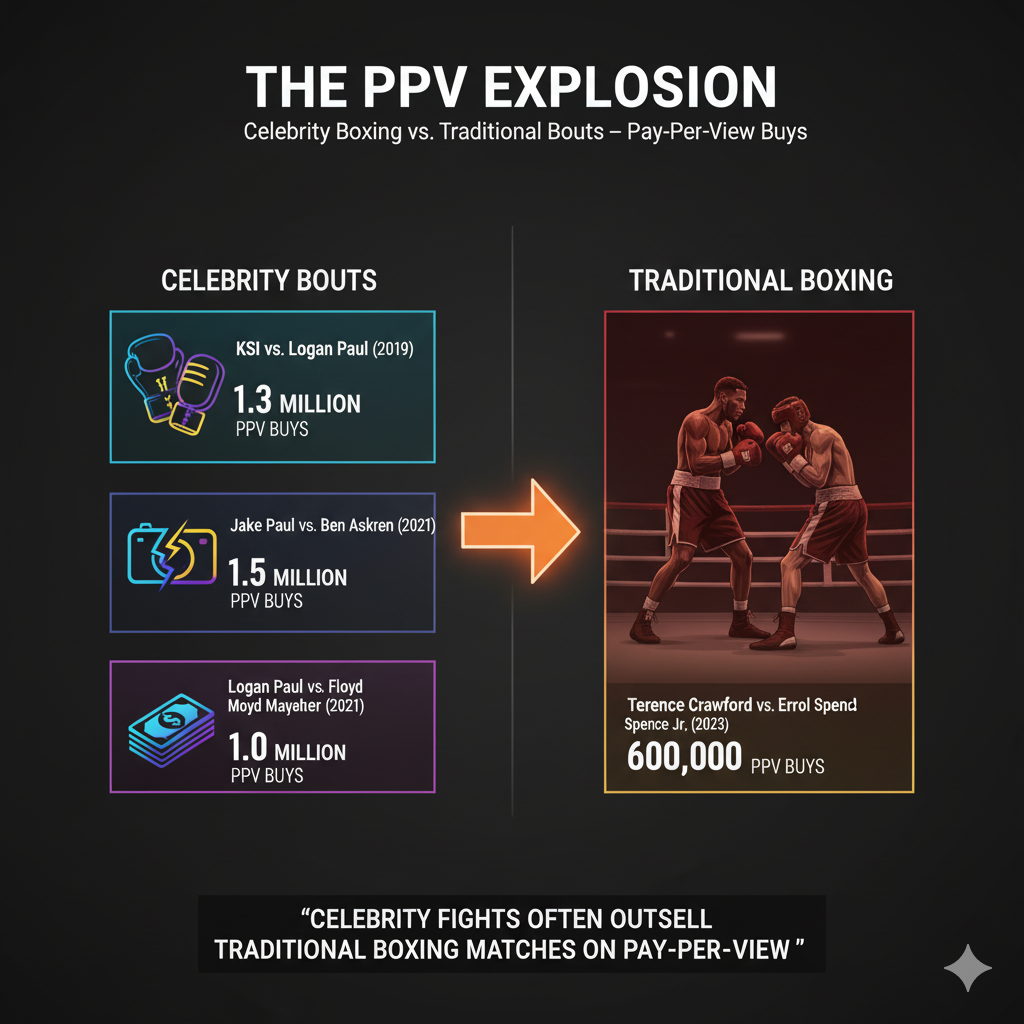 Celebrity fights often outsell traditional boxing matches on Pay-Per-View